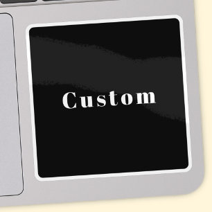 スタイリッシュ名前をカスタムするその他の文字   ブラック&ホワイト シール