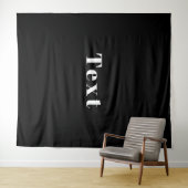 スタイリッシュ名前をカスタムするその他の文字 | ブラック&ホワイト タペストリー (インサイチュ(横))