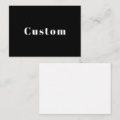 スタイリッシュ名前をカスタムするその他の文字 | ブラック&ホワイト ノートカード (正面/裏面)