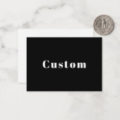 スタイリッシュ名前をカスタムするその他の文字 | ブラック&ホワイト ノートカード (正面/裏面インサイチュ)