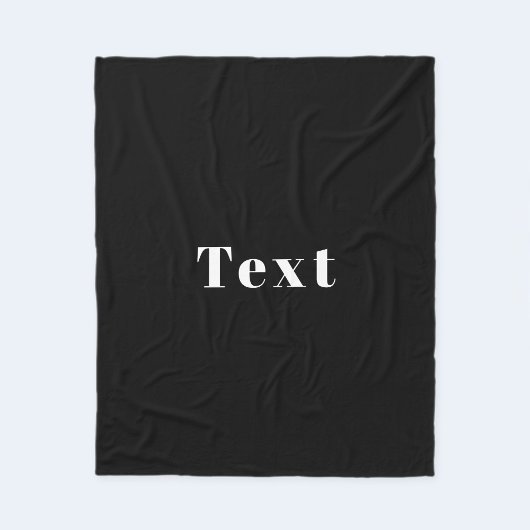 スタイリッシュ名前をカスタムするその他の文字 | ブラック&ホワイト フリースブランケット