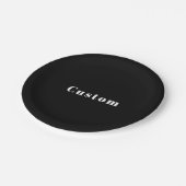 スタイリッシュ名前をカスタムするその他の文字 | ブラック&ホワイト ペーパープレート (アングル)