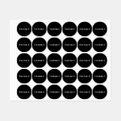 スタイリッシュ名前をカスタムするその他の文字 | ブラック&ホワイト ラベル (シート)