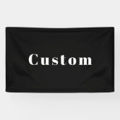 スタイリッシュ名前をカスタムするその他の文字 | ブラック&ホワイト 横断幕 (横)