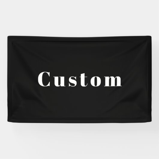 スタイリッシュ名前をカスタムするその他の文字 | ブラック&ホワイト 横断幕 (横)