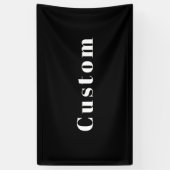 スタイリッシュ名前をカスタムするその他の文字 | ブラック&ホワイト 横断幕 (縦)