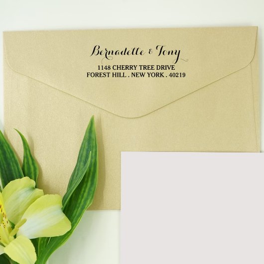 スタイリッシュ名前をカスタムすると住所のインク入力スタンプ セルフインキングスタンプ