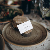 スタイリッシュ名前をカスタムする結婚白黒 プレイスカード