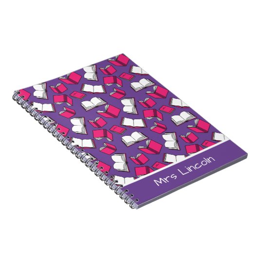 スタイリッシュ図書室先生とブックワーム ノートブック (右側)