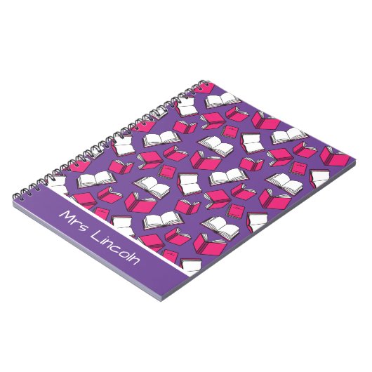 スタイリッシュ図書室先生とブックワーム ノートブック (左側)