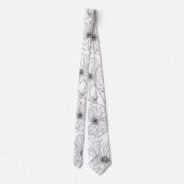 スタイリッシュ園花黒枠デザイン ネクタイ (裏面)