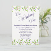 スタイリッシュ夏の花結婚の 招待状 (スタンド正面)