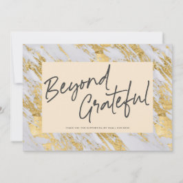 スタイリッシュ大理石モダン、感謝の念を超えてT サンキューカード