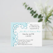 スタイリッシュ婚約パーティ招待状 招待状 (スタンド正面)