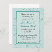 スタイリッシュ婚約パーティ招待状 招待状 (正面/裏面)
