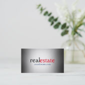 スタイリッシュ実在Estate Agentトレンディープロフェッショナルグレー 名刺 (スタンド正面)
