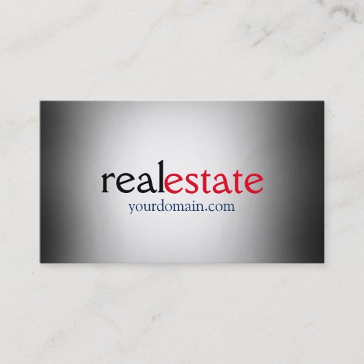 スタイリッシュ実在Estate Agentトレンディープロフェッショナルグレー 名刺 (正面)