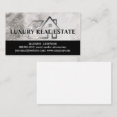 スタイリッシュ実在Estate Logo | 大理石 名刺 (正面/裏面)