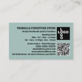 スタイリッシュ客室 – 家具店の販売 名刺 (裏面)