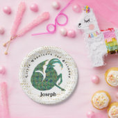 スタイリッシュ山羊座1st誕生日および金ゴールド紙吹雪 ペーパープレート (パーティー)