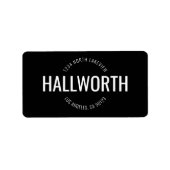 スタイリッシュ差出人住所ラベル ラベル (正面)