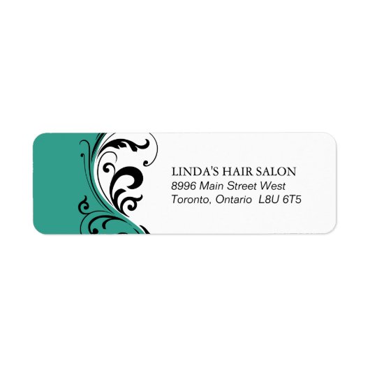 スタイリッシュ差出人住所ラベル ラベル (正面)