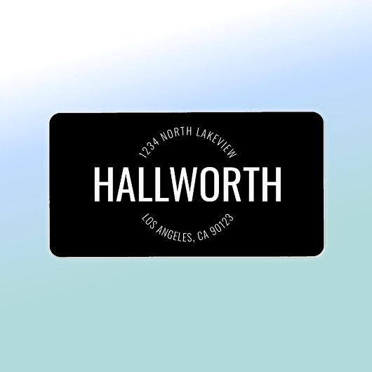 スタイリッシュ差出人住所ラベル ラベル