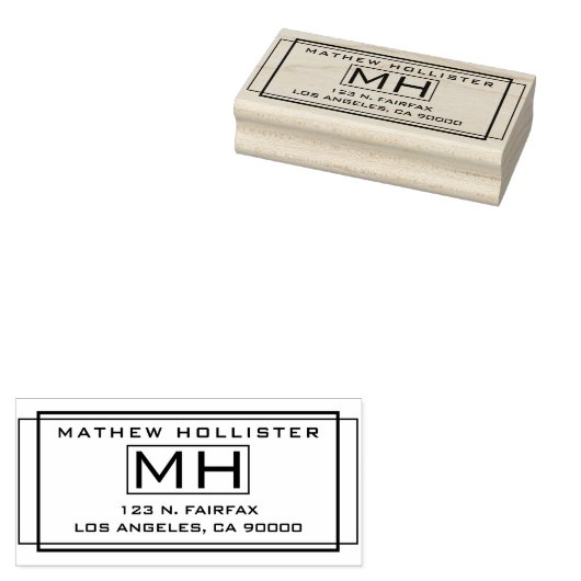 スタイリッシュ差出人住所 ラバースタンプ (押印)