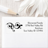 スタイリッシュ差出人住所 ラベル (インサイチュ)