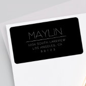 スタイリッシュ差出人住所 ラベル