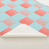 スタイリッシュ市松模様に配色粉末 シェルパブランケット (3/4)