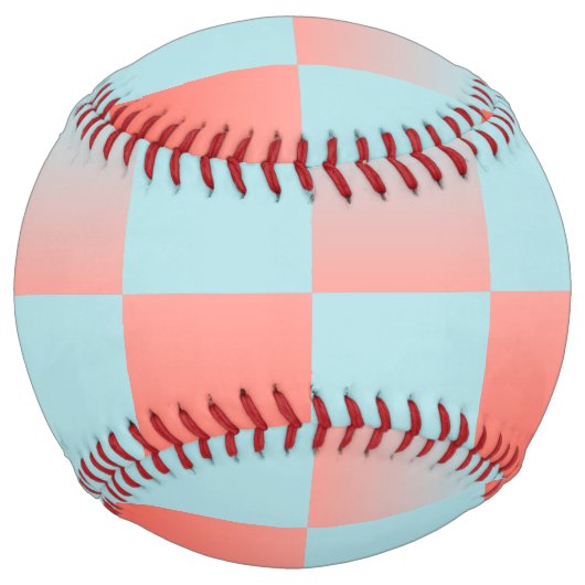 スタイリッシュ市松模様に配色粉末 ソフトボール (正面)