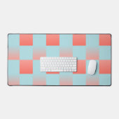 スタイリッシュ市松模様に配色粉末 デスクマット (キーボード&マウス)