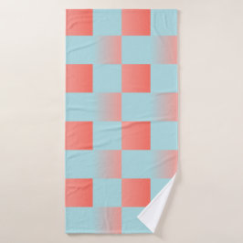 スタイリッシュ市松模様に配色粉末 バスタオル