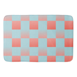 スタイリッシュ市松模様に配色粉末 バスマット