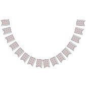 スタイリッシュ市松模様に配色粉末 バンティングフラッグ (全)