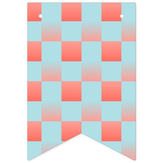 スタイリッシュ市松模様に配色粉末 バンティングフラッグ (第1の旗)