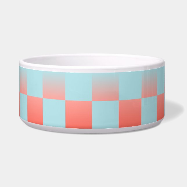スタイリッシュ市松模様に配色粉末 ボウル (正面)