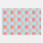 スタイリッシュ市松模様に配色粉末 ラッピングペーパーシート (正面3)