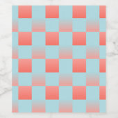 スタイリッシュ市松模様に配色粉末 ワインラベル (シングルラベル)