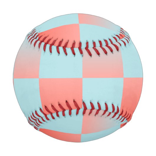 スタイリッシュ市松模様に配色粉末 野球ボール (正面)