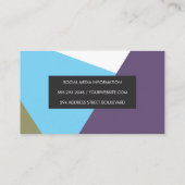 スタイリッシュ幾何カッコいい色ブロック 名刺 (裏面)