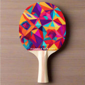 スタイリッシュ幾何クールカラフル抽象芸術パターン 卓球ラケット