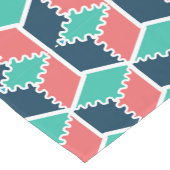 スタイリッシュ幾何モダン色キューブ ショートテーブルランナー (コーナー)