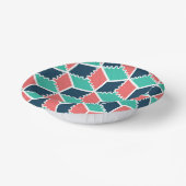 スタイリッシュ幾何モダン色キューブ ペーパーボウル (傾斜あり)