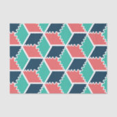 スタイリッシュ幾何モダン色キューブ 薄葉紙 (正面)