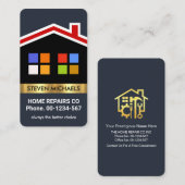 スタイリッシュ建物ルーフウィンドウ建物 名刺 (正面/裏面)