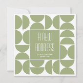 スタイリッシュ引っ越しました新しいホームアドレス（緑） 案内状 (正面)