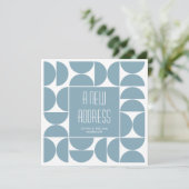 スタイリッシュ引っ越しました新しいホームアドレス（青） 案内状 (スタンド正面)