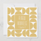 スタイリッシュ引っ越しました新しいホームアドレス（黄色） 案内状 (正面)